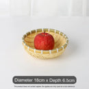 Axyaa Handmade Pastoral Fruit Snack Basket: Durable Storage with Exquisite Drainage