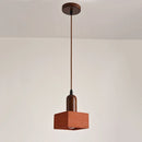 Axyaa Red Stone Ceiling Light: Retro Industrial LED Home Decor for Modern Spaces