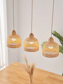 Axya Bamboo Pendant Lamps: Handmade Wabi Sabi Style for Living and Dining Spaces