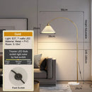 Axyaa Modern LED Fishing Floor Lamp in Gold, Black, or White Finish