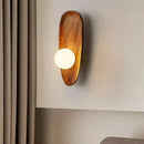 Axyaa Japanese Walnut LED Wall Lamp for Bedroom - Retro & Simple Lighting