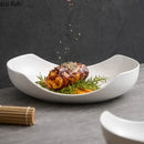 Axyaa Ceramic Irregular Plate Set - Restaurant Tableware for Molecular Cuisine