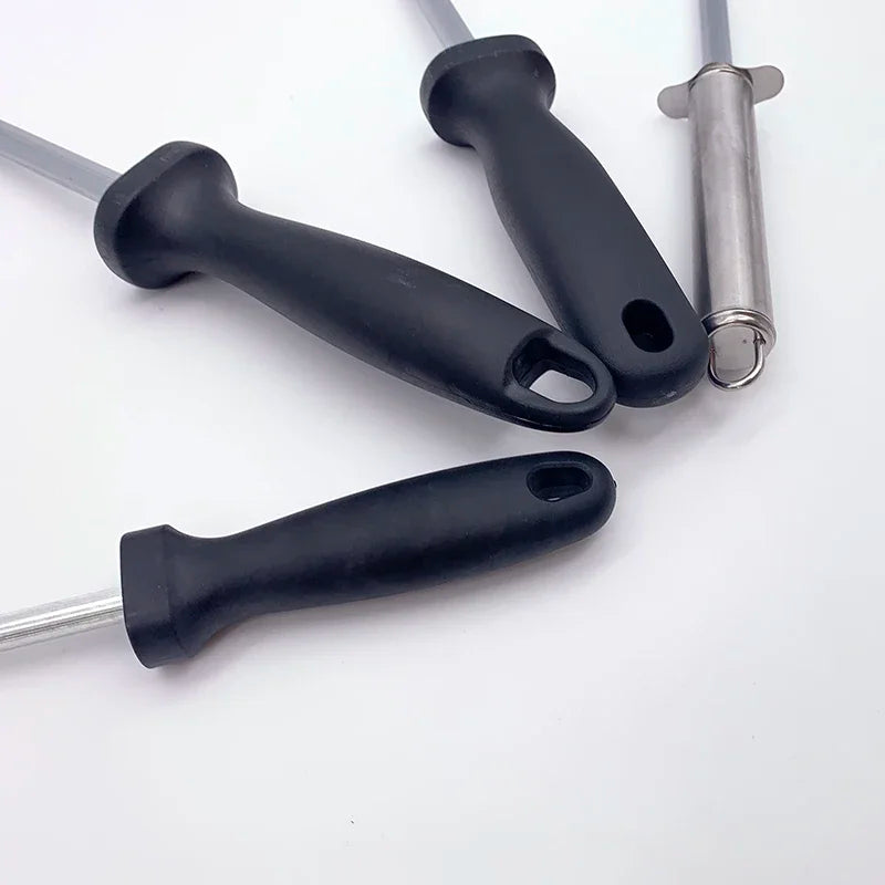 Axya Professional Knife Sharpener Rod for Sharpening Kitchen Knives - Carbon Steel Musat