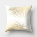 Golden Leaf Tropical Pillow Cover for Home Decor by Axyaa