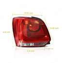 Axyaa VW POLO 6R 2009-2014 Tail Light Assembly, Left/Right Side Lamp, No Bulbs