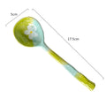 Cute Hand-painted Ceramic Flower Soup Spoon by Axyaa