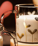 Axyaa Heart Glass Cup with Handle, Heat-resistant Milk Coffee Tea Mug