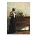 Moody Victorian Woman Portrait Wall Art Print by Axyaa