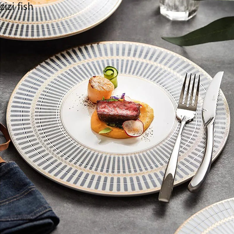 Axya Ceramic Flat Plate Set for Molecular Cuisine and Creative Tableware