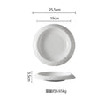 Axyaa Ceramic Pasta Soup Salad Dessert Plates Set for Molecular Cuisine Kitchen