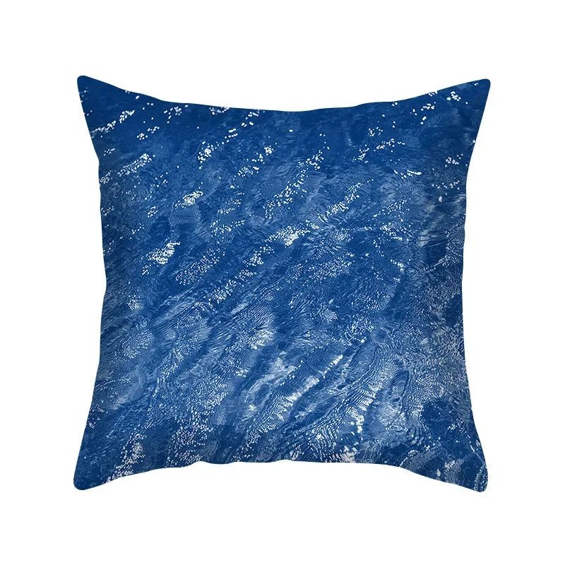 Axyaa Blue Geometry Pillowcase - Decorative Cushion Cover