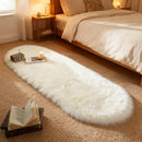 Axyaa Faux Wool Plush Shaggy Area Rug Living Room Kids Bedroom Floor Mat