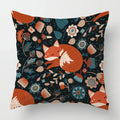 Axyaa Linen Fox Sofa Cushion Cover 50x50 Square Home Décor Pillowcase