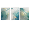 Luxurious Gilt Marble Art Print by Axyaa - Turquoise Gold Foil Texture For Home Decor
