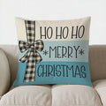 Axyaa Joyful Snowman Candy Cane Pillow Cover