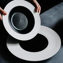 Axyaa Ceramic Soup Bowl Salad Plate Pasta Bowl Set for Molecular Cuisine