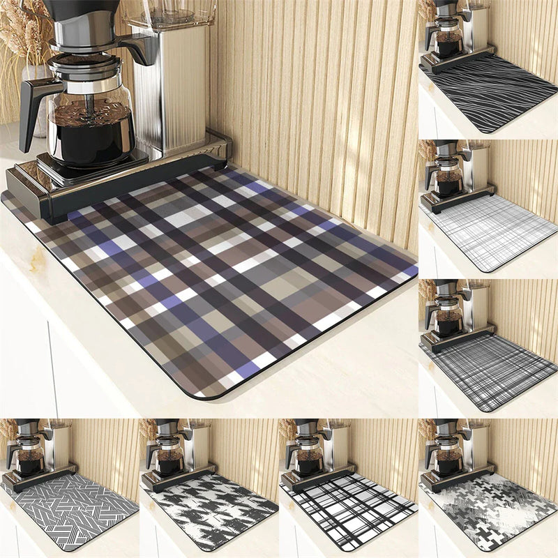 Axyaa Lattice Pattern Diatomaceous Earth Table Mat Set