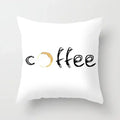 Axyaa Coffee Print Polyester Throw Pillow Case for Home Sofa Chair Decor