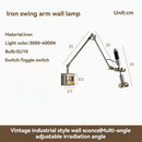Axyaa Swing Arm Wall Lamp, Mid Century Modern Bedroom Reading Light