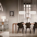 Axyaa Golden Lustre Acrylic Pendant LED Chandelier for Modern Living Room Decor