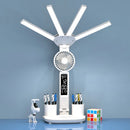 Axyaa Rechargeable Study Lamp with Fan, LED Clock Display, Reading Light