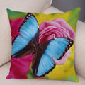 Axyaa Butterfly Flower Pillow Cover 45*45cm for Home Sofa Decor