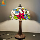 Axyaa Tiffany Style Stained Glass Table Lamp - 12 Inch Alloy Base Lighting