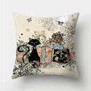 Axyaa Butterfly Cat Animals Design Pillowcase - Nordic Home Decor