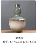 Axyaa Vintage Kiln Glaze Ceramic Small Vase Ornaments