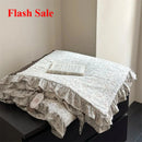 Axyaa French Floral Print Lace Summer Quilt - Knitted Cotton, Cool & Airy