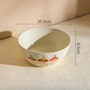 Axyaa Polka Dot Dog Snack Bowl - Cute Home Dessert Rice Divider Plate