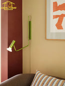 Axyaa Adjustable Nordic Swing Arm Wall Lamp LED for Modern Living Spaces