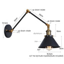 Axyaa Vintage Iron LED Wall Lamp with Pull Chain Switch