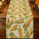Axyaa Thanksgiving Corn Table Runner for Farmhouse Kitchen Dining Decor