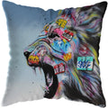 Axyaa Graffiti Street Art Pillow Covers - Home Decoration Lions David Lips Cover