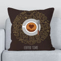 Axyaa Coffee Time Printed Sofa Cushion Cover Decorative Pillow Home Furnishings
