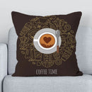 Axyaa Coffee Time Printed Sofa Cushion Cover Decorative Pillow Home Furnishings
