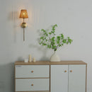 Axyaa Boho Rattan Geometric Wall Lamp Shade for Home Decor.