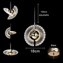 Axyaa Nordic Light Luxury Acrylic LED Chandelier for Home and Events