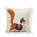 Axyaa Striped Cat Print Pillowcase for Living Room Sofa Office Chair