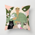 Axyaa Women Flower Oil Painting Decorative Pillowcase for Home Sofa Decor