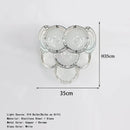 Axyaa Crystal Chandelier Pendant Lamp Luxe Nordic Glass Cream Style