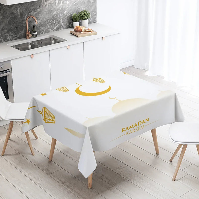 Axyaa Ramadan Mubarak Tablecloth - Islamic Muslim Mosque Home Decor