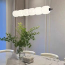 Axyaa White Glass Bulb Chandelier Pendant Lamp for Bedroom.