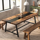 Axyaa 8-Person Wood Dining Table, 70.87" Rectangular Kitchen Table