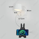 Axyaa LED Rotatable Wall Lamp USB Charging Touch Dimming for Bedroom and Living Room