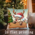 Christmas Cartoon Pillow Covers by Axyaa - Festive Home Decor for Sofa, Bedroom & Car