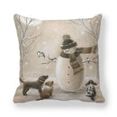 Axyaa Merry Christmas Pillowcase Cushion Cover for Festive Home Decor