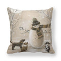 Axyaa Merry Christmas Cotton Linen Pillowcase Home Decor Happy New Year