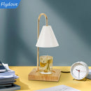Axyaa Nordic LED Candle Table Lamp with Wood Base for Home Lighting